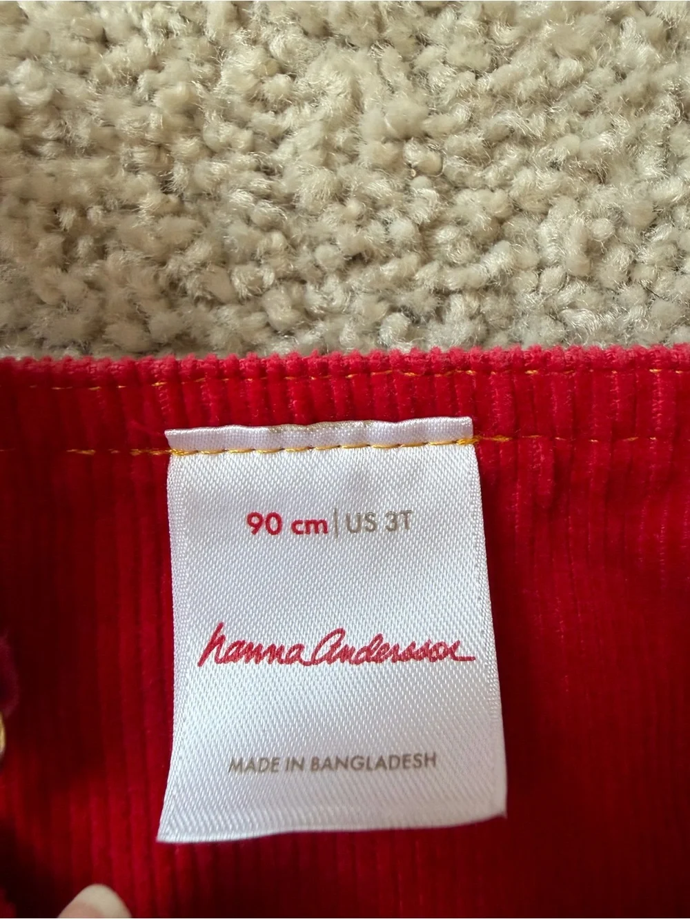 Hanna Andersson Red Corduroy Kids' Overalls